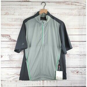 Sunice Golf George Wind SS Pullover Mens Size M Magnesium Charcoal Golf NWT